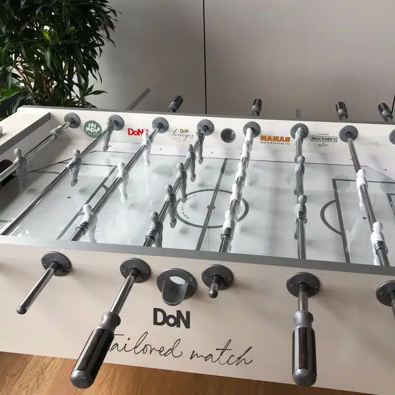 Tischfußball gebrandet